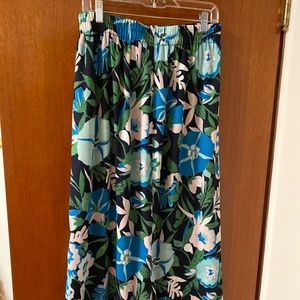 Loft Floral print midi skirt